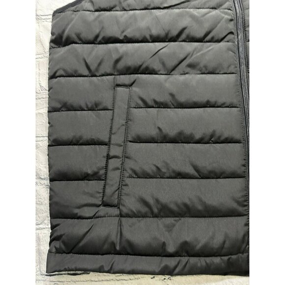 Aeropostale Sleeveless Mens Vest Jacket Puffer Pockets Black Size Medium L New - Picture 3 of 7